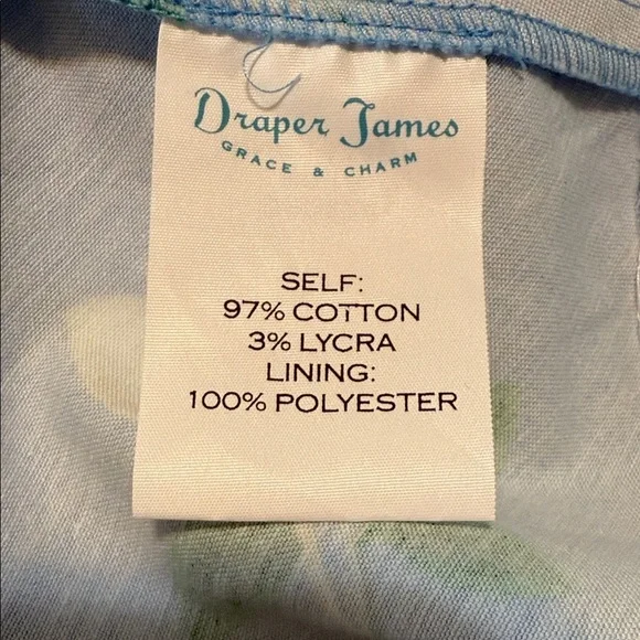 Draper James Blue and White Floral Magnolia Love Circle Fit and Flare Dress - Picture 10 of 15